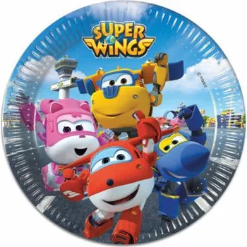 Party nádobí Super Wings talířky 8 ks, 23 cm