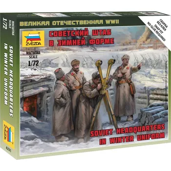 Plastikový model Zvezda Wargames (WWII) Soviet headquarters in winter uniform 1:72