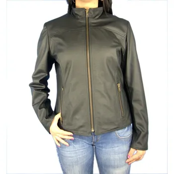 bunda dámská F-A kožená na chopper barva: černá, Velikost: 42