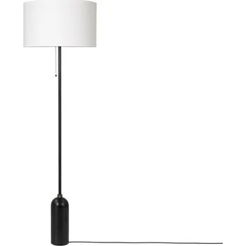 Stojací lampa Gubi Stojací lampa Gravity, blackened steel/white shade