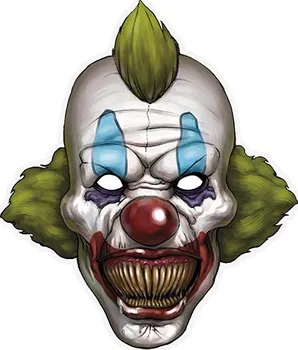 Karnevalová maska PartyDeco Maska strašidelného klauna papírová