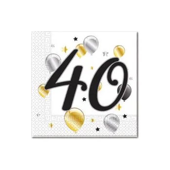 Papírový ubrousek MILESTONE Ubrousky 40.narozeniny