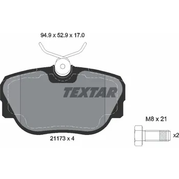 Brzdová destička Textar 2117302