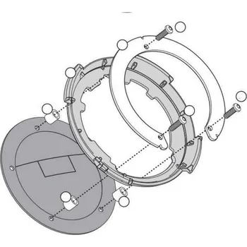 Zavazadlo na motocykl Kappa BF05K redukce pro montáž TANKLOCK tankvaku na víčko nádrže motorky YAMAHA TDM 900 rok 02-14
