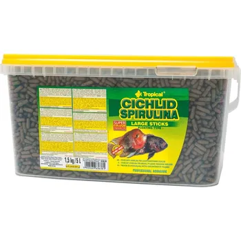 Krmivo pro rybičky Tropical Cichlid Spirulina Large Sticks 10 l/3 kg