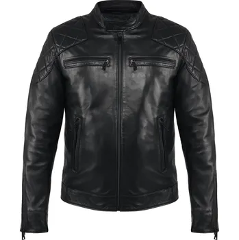 Moto bunda PÁNSKÁ ČERNÁ KOŽENÁ BUNDA HICHIC Arno