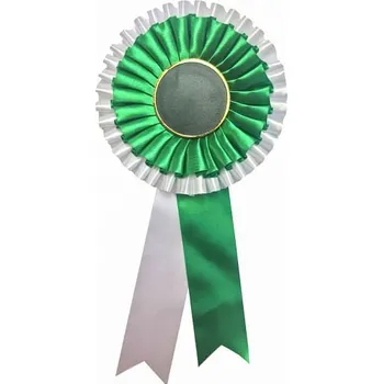 Kokarda dvouřadá - BÍLO/ZELENÁ