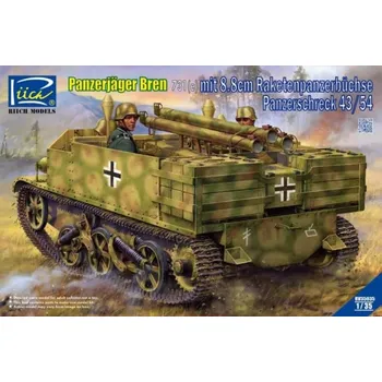 Plastikový model Riich models 1/35 Panzerjäger Bren 731(e) mit 8.8cm Raketenpanzerbüchse Panzerschreck 43/54