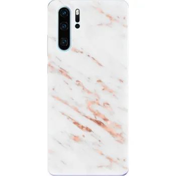 Pouzdro na mobilní telefon Odolné silikonové pouzdro iSaprio - Rose Gold Marble - Huawei P30 Pro