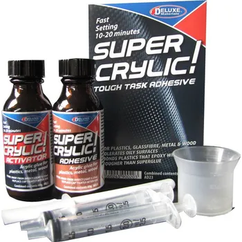 RC vybavení Deluxe Materials Super Crylic dvousložkové lepidlo na plasty 60 ml