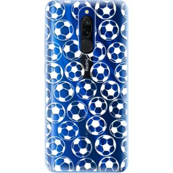 Pouzdro na mobilní telefon Odolné silikonové pouzdro iSaprio - Football pattern - white - Xiaomi Redmi 8