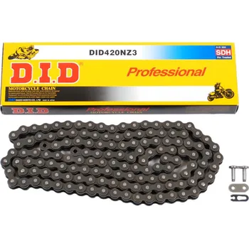 Řetězová sada pro motocykl DID - Japonsko Řetěz DID typ 420NZ3 černý