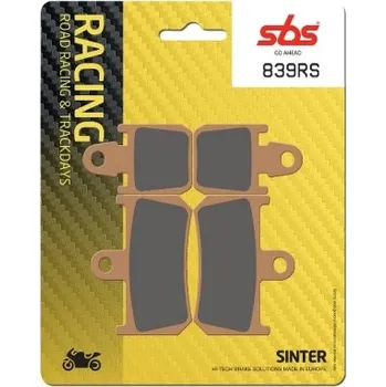 Brzda pro motocykl SBS Friction - Dánsko 839RS sintrované závodní brzdové destičky SBS