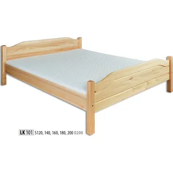 Nábytek ImportWorld Dřevěná postel 140x200 Klement (Barva dřeva: Šedá)