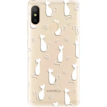 Pouzdro na mobilní telefon Odolné silikonové pouzdro iSaprio - Cat pattern 05 - white - Xiaomi Mi A2 Lite
