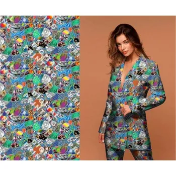 Úplet modrý, barevné kameny, š.175