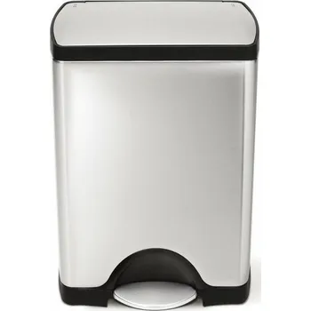 Odpadkový koš Pedálový odpadkový koš Simplehuman - 38 l, obdélníkový, matná ocel, FPP CW1814