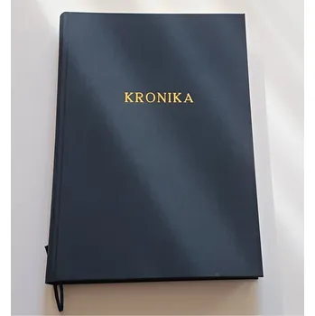 Kronika A3 [200 listů] na výšku, papír bílý 120g/m2 - modré plátno