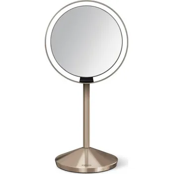 Cestovní kosmetické zrcátko Simplehuman Tru-Lux osvětlení na pohybový sensor, dobíjecí, 10x, rose gold ST3010