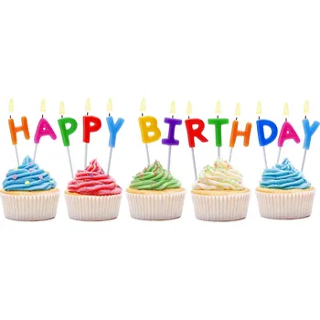 Dortová svíčka GodanDortové svíčky - nápis Happy Birthday 13 svíček