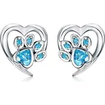 ELENYS Modrá tlapka – náušnice ze sterlingového stříbra 925 náušnice ze sterlingového stříbra 925