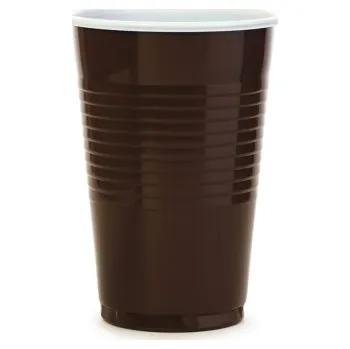 Jednorázové nádobí Kávový kelímek hnědo-bíl 0,2 l (PP) Ø 70 mm 73262