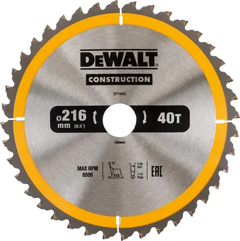 Pilový kotouč Dewalt DT1953 216 mm