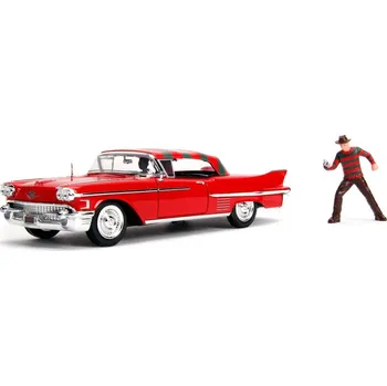 autíčko Nightmare on Elm Street - Diecast Model American Horror Rides 1/24 1958 Cadillac s figurkou