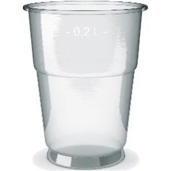 Jednorázové nádobí Kelímek čirý (PET) - 0,2 l Ø 78 mm 76020