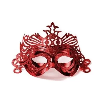 Karnevalová maska Party maska, ornament červená