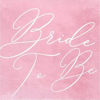 Papírový ubrousek Ubrousky s nápisem "Bride to be", 33*33 cm