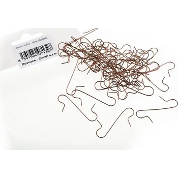 Vánoční dekorace Vánoční háčky na stromeček 50ks/bal - MĚDĚNÉ