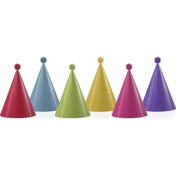 Karnevalový doplněk Párty klobouček s bambulí, mix barev