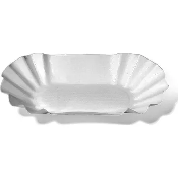 Jednorázové nádobí Papírové misky oválné (PAP/PE) 12,5 x 20,5 x 3,5 cm 71207