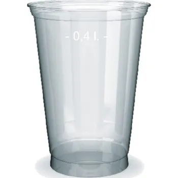 Jednorázové nádobí Kelímek čirý (PET) 0,4 l Ø 95 mm 76104