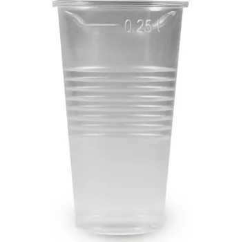 Jednorázové nádobí Kelímek průhledný 0,25 l (PP) Ø 70 mm 73221