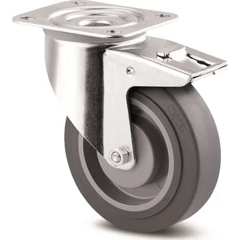 Pojezdové kolečko Neznačkující kolo 200 mm,otočné s brzdou,šedá supratech..