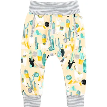 Kojenecké oblečení tepláčky s nízkým sedem "lama žlutá"