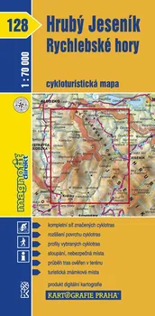 Hrubý Jeseník, Rychlebské hory: Cyklomapa č. 128 1:70 000 - Kartografie Praha (2008, mapa)