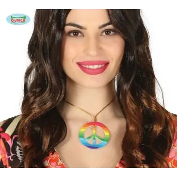 Náhrdelník Náhrdelník Hippie - Hipís duhový - barevný - 60.léta