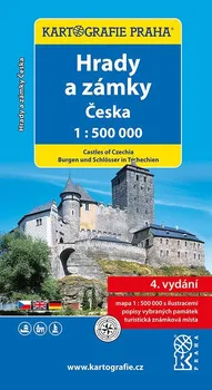 Hrady a zámky Česka 1:500 000 - Kartografie Praha (2019, mapa)