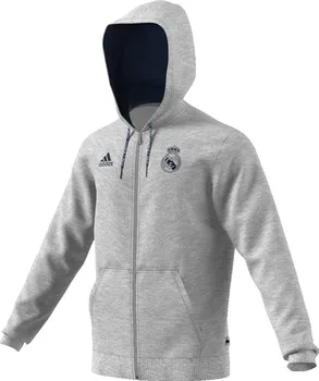 Pánská mikina Adidas Real Madrid Hoodie Medium Grey Heather/Night Indigo