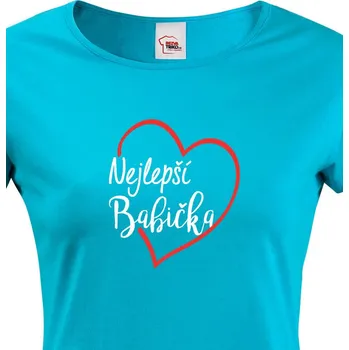 Trička pro nejlepší babičku na světě, Barva Modrá, Velikost 2XL, Canvas Dámské tričko s krátkým rukávem Bezvatriko.cz 1