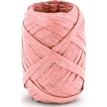 Stuha Balící stuha papírová, broskvová - v klubíčku, délka 10m (zn. PartyDeco)