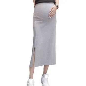 Dámská sukně Delší těhotenská pouzdrová sukně Barva: Šedá, Míry: M