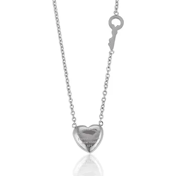 Náhrdelník Dámský náhrdelník srdce a klíč z chirurgické oceli S887025