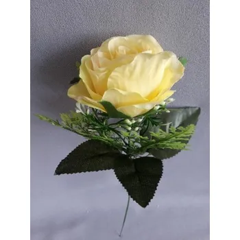 umělá květina Růže zápich F088/YELLOW-GREEN