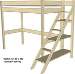 Gazel Ráchel palanda s policovými schody Rozměr: 90 x 200 cm