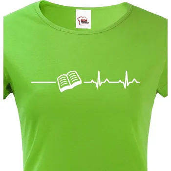 Dámské tričko Dámské tričko pro milovníky knížek a četby, Barva Zelená, Velikost 2XL, Canvas Dámské tričko s krátkým rukávem Bezvatriko.cz 1