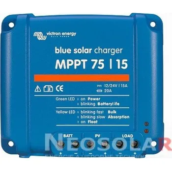 Měnič napětí MPPT solární regulátor Victron Energy 15A 75V